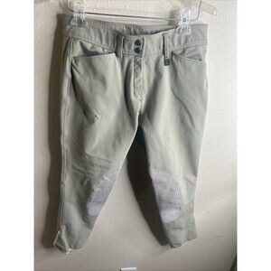 ROMFH English Riding Breeches Ladies 28R Long Knee Patch Stretch